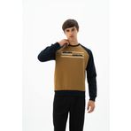 Ar-ma Erkek Bisiklet Yaka Sweatshirt Yazi Baskili Cepsiz Örme Kumaş Regular Fit%70 Pamuk%30 Polyester 30/1 Şardonlu Üç İplik K24124908701 Kahverengi-K3
