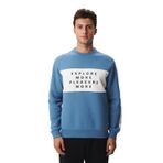 Ar-ma Erkek Bisiklet Yaka Sweatshirt Yazi Baskili Cepsiz Örme Kumaş Regular Fit%70 Pamuk%30 Polyester 30/1 Şardonlu Üç İplik K28124602601 Mavi-M2