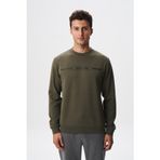 Ar-ma Erkek Bisiklet Yaka Sweatshirt Yazi Baskili Cepsiz Örme Kumaş Slim Fit%80 Pamuk%14 Polyester%6 Elastan Scuba İnterlok K28124988801 Haki-H1