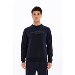 Ar-ma Erkek Bisiklet Yaka Sweatshirt Yazi Baskili Cepsiz Örme Kumaş Slim Fit%80 Pamuk%14 Polyester%6 Elastan Scuba İnterlok K30124685502 Lacivert-L1