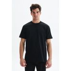 Ar-ma Erkek Bisiklet Yaka Tişört Baskisiz Basic Örme Kumaş Regular Fit%100 Pamuk 24/2 Kompakt Süprem Y29344449102 Siyah-S1