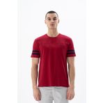 Ar-ma Erkek Bisiklet Yaka Tişört Baskisiz Basic Örme Kumaş Regular Fit%100 Pamuk 30/1 Penye Süprem Y25344405801 Bordo-B1