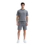 Ar-ma Erkek Bisiklet Yaka Tişört Baskisiz Basic Örme Kumaş Regular Fit%100 Pamuk 30/2 Süprem Y31344448902 Gri-G3