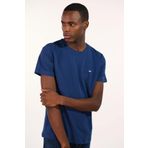 Ar-ma Erkek Bisiklet Yaka Tişört Baskisiz Basic Örme Kumaş Slim Fit%93 Pamuk%7 Elastan 36/1 Full Elastan Süprem Y22344451101 İndigo-İ1