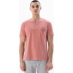 Ar-ma Erkek Bisiklet Yaka Tişört Baskisiz Basic Sol Göğüs Cepli Örme Kumaş Regular Fit%100 Pamuk 30/1 Flamli Süprem Y25344490001 Pembe-P11