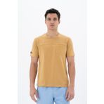 Ar-ma Erkek Bisiklet Yaka Tişört Baskisiz Basic Sol Göğüs Cepli Örme Kumaş Regular Fit%100 Pamuk 30/1 Penye Süprem Y25344404601 Hardal Sarısı-H1