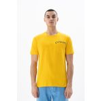 Ar-ma Erkek Bisiklet Yaka Tişört Baskisiz Basic Sol Göğüs Cepli Örme Kumaş Regular Fit%100 Pamuk 30/1 Penye Süprem Y25344405501 Sarı-S2