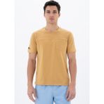 Ar-ma Erkek Bisiklet Yaka Tişört Baskisiz Basic Sol Göğüs Cepli Regular Fit Penye Süprem Y25344404601 - Hardal Sarısı - 2XL
