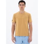 Ar-ma Erkek Bisiklet Yaka Tişört Baskisiz Basic Sol Göğüs Cepli Regular Fit Penye Süprem Y25344404601 - Hardal Sarısı - XL