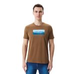 Ar-ma Erkek Bisiklet Yaka Tişört Regular Fit%95 Pamuk%5 Likra Süprem Yazı Baskılı Y29344453802 Kahverengi-K1