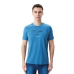 Ar-ma Erkek Bisiklet Yaka Tişört Regular Fit%95 Pamuk%5 Likra Süprem Yazı Baskılı Y29344453902 Mavi-M2