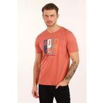 Ar-ma Erkek Bisiklet Yaka Tişört Resim Baskili Örme Kumaş Regular Fit%100 Pamuk 30/1 Penye Süprem Y22344400701 Pembe-P4