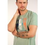 Ar-ma Erkek Bisiklet Yaka Tişört Resim Baskili Örme Kumaş Regular Fit%100 Pamuk 30/1 Penye Süprem Y22344400701 Yeşil-Y2