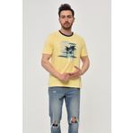 Ar-ma Erkek Bisiklet Yaka Tişört Resim Baskili Örme Kumaş Regular Fit%100 Pamuk 30/1 Penye Süprem Y22344402701 Sarı-S1