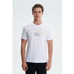 Ar-ma Erkek Bisiklet Yaka Tişört Resim Baskili Örme Kumaş Regular Fit%100 Pamuk 30/1 Penye Süprem Y27344406701 Beyaz-B1