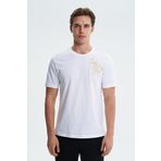 Ar-ma Erkek Bisiklet Yaka Tişört Resim Baskili Örme Kumaş Regular Fit%100 Pamuk 30/1 Penye Süprem Y27344406801 Beyaz-B1