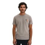 Ar-ma Erkek Bisiklet Yaka Tişört Resim Baskili Örme Kumaş Regular Fit%100 Pamuk 30/2 Süprem Y31344448302 Gri-Bej G8