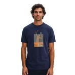 Ar-ma Erkek Bisiklet Yaka Tişört Resim Baskili Örme Kumaş Regular Fit%100 Pamuk 30/2 Süprem Y31344448402 Lacivert-L1
