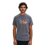 Ar-ma Erkek Bisiklet Yaka Tişört Resim Baskili Örme Kumaş Regular Fit%100 Pamuk 30/2 Süprem Y31344448702 Gri-G3