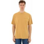 Ar-ma Erkek Bisiklet Yaka Tişört Yazi Baskili Örme Kumaş Oversize %100 Pamuk 30/1 Penye Süprem Y25344403101 - Hardal Sarısı