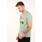 Ar-ma Erkek Bisiklet Yaka Tişört Yazi Baskili Örme Kumaş Regular Fit%100 Pamuk 30/1 Penye Süprem Y22344402101 Yeşil-Y2