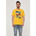Ar-ma Erkek Bisiklet Yaka Tişört Yazi Baskili Örme Kumaş Regular Fit%100 Pamuk 30/1 Penye Süprem Y22344402601 Sarı-S1