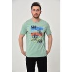Ar-ma Erkek Bisiklet Yaka Tişört Yazi Baskili Örme Kumaş Regular Fit%100 Pamuk 30/1 Penye Süprem Y22344402601 Yeşil-Y2
