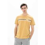 Ar-ma Erkek Bisiklet Yaka Tişört Yazi Baskili Örme Kumaş Regular Fit%100 Pamuk 30/1 Penye Süprem Y25344404501 Hardal Sarısı-H1