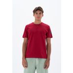 Ar-ma Erkek Bisiklet Yaka Tişört Yazi Baskili Örme Kumaş Regular Fit%100 Pamuk 30/1 Penye Süprem Y25344404701 Bordo-B1
