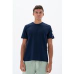 Ar-ma Erkek Bisiklet Yaka Tişört Yazi Baskili Örme Kumaş Regular Fit%100 Pamuk 30/1 Penye Süprem Y25344404701 Lacivert-L1
