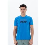 Ar-ma Erkek Bisiklet Yaka Tişört Yazi Baskili Örme Kumaş Regular Fit%100 Pamuk 30/1 Penye Süprem Y25344404801 Mavi-M2