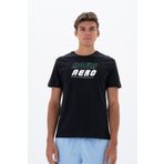 Ar-ma Erkek Bisiklet Yaka Tişört Yazi Baskili Örme Kumaş Regular Fit%100 Pamuk 30/1 Penye Süprem Y25344404801 Siyah-S1