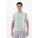 Ar-ma Erkek Bisiklet Yaka Tişört Yazi Baskili Örme Kumaş Regular Fit%100 Pamuk 30/1 Penye Süprem Y25344405101 Yeşil-Y2