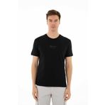 Ar-ma Erkek Bisiklet Yaka Tişört Yazi Baskili Örme Kumaş Regular Fit%100 Pamuk 30/1 Penye Süprem Y25344405701 Siyah-S1