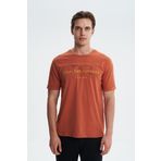 Ar-ma Erkek Bisiklet Yaka Tişört Yazi Baskili Örme Kumaş Regular Fit%100 Pamuk 30/1 Penye Süprem Y27344406601 Pembe-P4