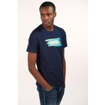 Ar-ma Erkek Bisiklet Yaka Tişört Yazi Baskili Örme Kumaş Slim Fit%93 Pamuk%7 Elastan 36/1 Full Elastan Süprem Y22344450701 Lacivert-L1