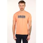 Ar-ma Erkek Bisiklet Yaka Tişört Yazi Baskili Örme Kumaş Slim Fit%93 Pamuk%7 Elastan 36/1 Full Elastan Süprem Y22344450801 Pembe-P2