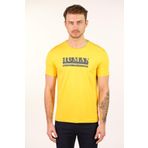 Ar-ma Erkek Bisiklet Yaka Tişört Yazi Baskili Örme Kumaş Slim Fit%93 Pamuk%7 Elastan 36/1 Full Elastan Süprem Y22344450801 Sarı-S1