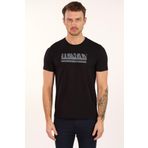 Ar-ma Erkek Bisiklet Yaka Tişört Yazi Baskili Örme Kumaş Slim Fit%93 Pamuk%7 Elastan 36/1 Full Elastan Süprem Y22344450801 Siyah-S1