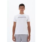 Ar-ma Erkek Bisiklet Yaka Tişört Yazi Baskili Örme Kumaş Slim Fit%93 Pamuk%7 Elastan 36/1 Full Elastan Süprem Y25344451801 Beyaz-B1