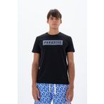 Ar-ma Erkek Bisiklet Yaka Tişört Yazi Baskili Örme Kumaş Slim Fit%93 Pamuk%7 Elastan 36/1 Full Elastan Süprem Y25344451901 Siyah-S1