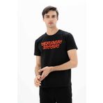 Ar-ma Erkek Bisiklet Yaka Tişört Yazi Baskili Örme Kumaş Slim Fit%93 Pamuk%7 Elastan 36/1 Full Elastan Süprem Y25344452001 Siyah-S1