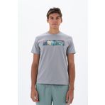 Ar-ma Erkek Bisiklet Yaka Tişört Yazi Baskili Örme Kumaş Slim Fit%93 Pamuk%7 Elastan 36/1 Full Elastan Süprem Y25344452101 Gri-G2
