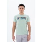 Ar-ma Erkek Bisiklet Yaka Tişört Yazi Baskili Örme Kumaş Slim Fit%93 Pamuk%7 Elastan 36/1 Full Elastan Süprem Y25344452101 Yeşil-Y2