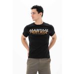 Ar-ma Erkek Bisiklet Yaka Tişört Yazi Baskili Örme Kumaş Slim Fit%93 Pamuk%7 Elastan 36/1 Full Elastan Süprem Y25344452201 Siyah-S1