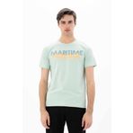 Ar-ma Erkek Bisiklet Yaka Tişört Yazi Baskili Örme Kumaş Slim Fit%93 Pamuk%7 Elastan 36/1 Full Elastan Süprem Y25344452201 Yeşil-Y2