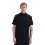 Ar-ma Erkek Dik Yaka Fermuarlı Tişört Regular Fit%100 Pamuk Süprem Basic Baskısız Y29344449302 Siyah-S1