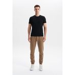 Ar-ma Erkek Eşofman Alti Baskisiz Basic Yandan Fermuar Cepli Arkadan Cepsiz Lastikli Dar Paça Örme Kumaş Slim Fit%80 Pamuk%14 Polyester%6 Elastan Scuba İnterlok K30174998902 Gri-Bej G8