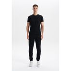 Ar-ma Erkek Eşofman Alti Baskisiz Basic Yandan Fermuar Cepli Arkadan Cepsiz Lastikli Dar Paça Örme Kumaş Slim Fit%80 Pamuk%14 Polyester%6 Elastan Scuba İnterlok K30174998902 Siyah-S1