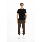 Ar-ma Erkek Eşofman Alti Baskisiz Basic Yandan Ve Arkadan Fermuarsiz Cepli Lastikli Dar Paça Örme Kumaş Regular Fit%70 Pamuk%30 Polyester 30/1 Şardonlu Üç İplik K26174680301 Kahverengi-K1
